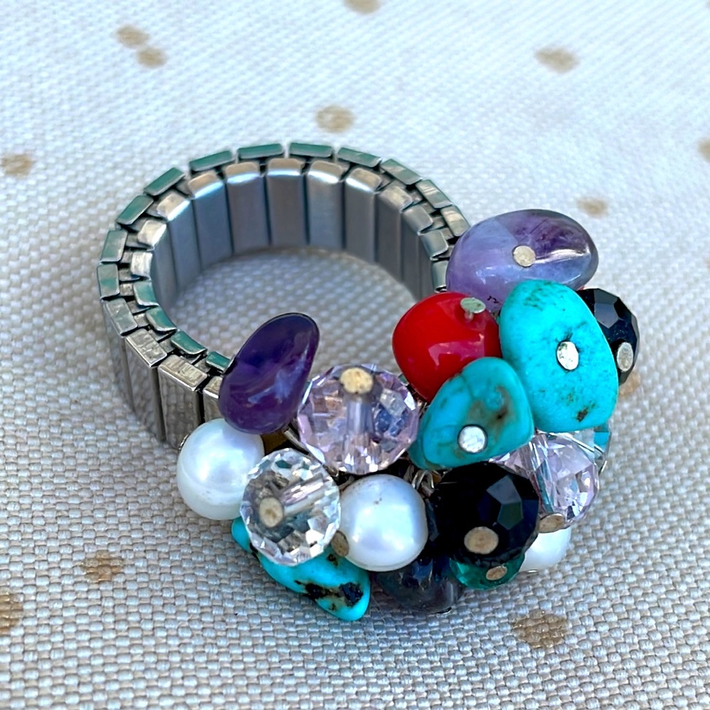 Ring Stainless steel multi stones